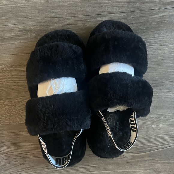 UGG black slippers, size 9 - Picture 3 of 3